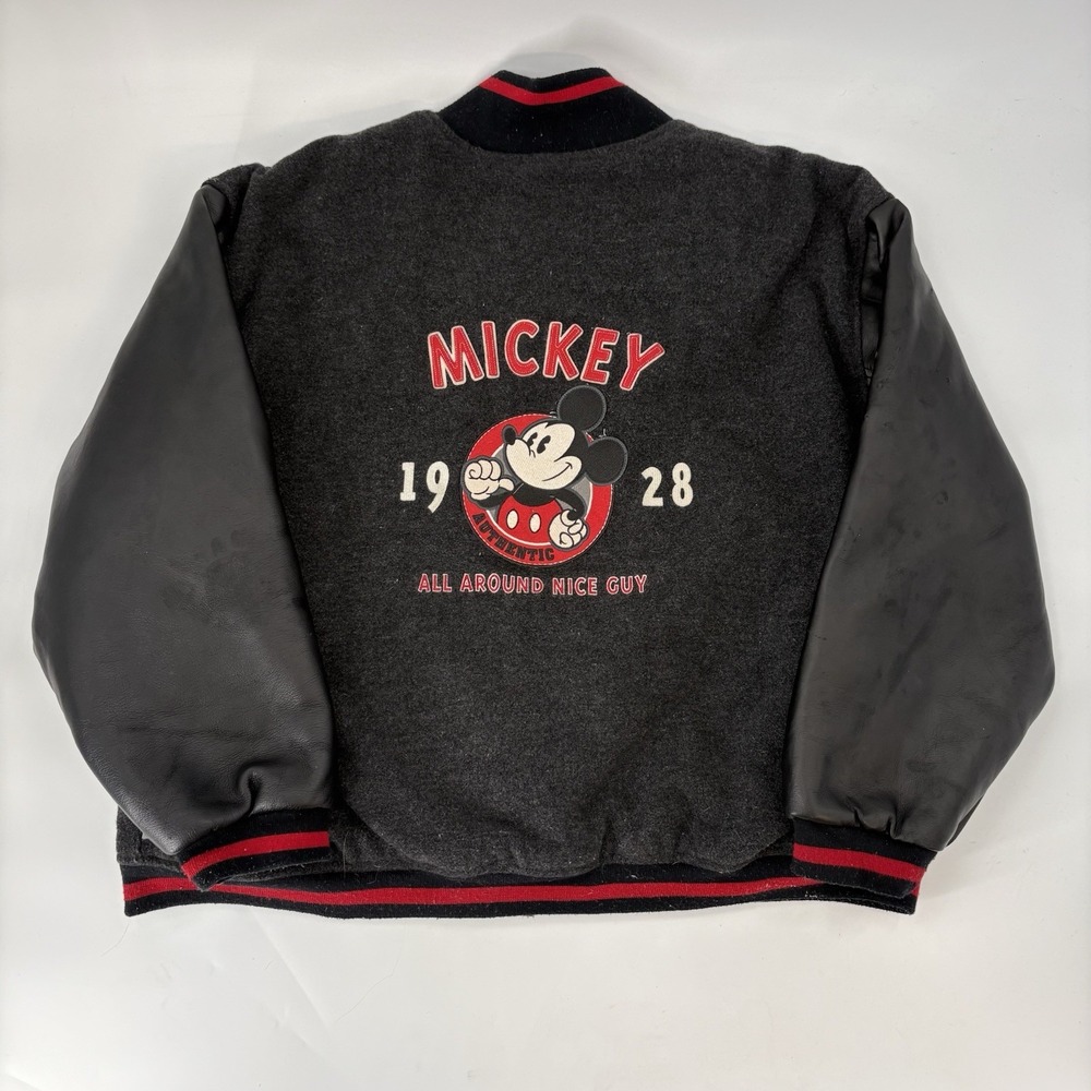 Vintage Disney Store Exclusive Mickey Mouse Varsity Wool Blend Jacket Size 2XL